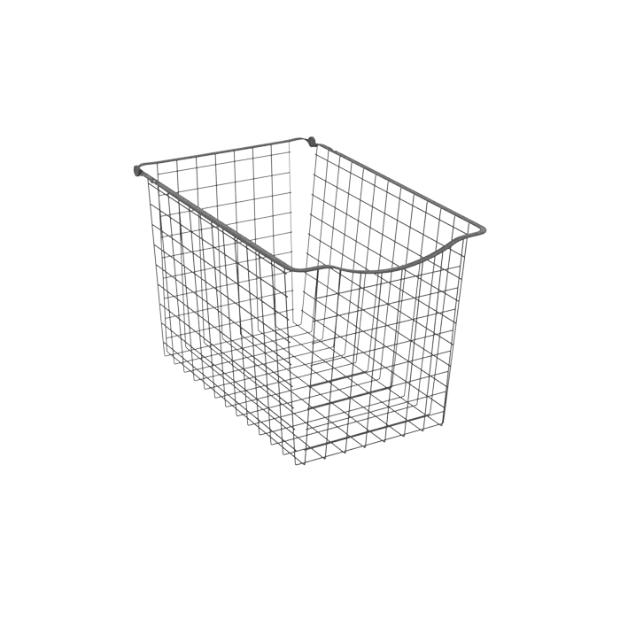 Wire basket high W400 H330 D400, Dark Grey
